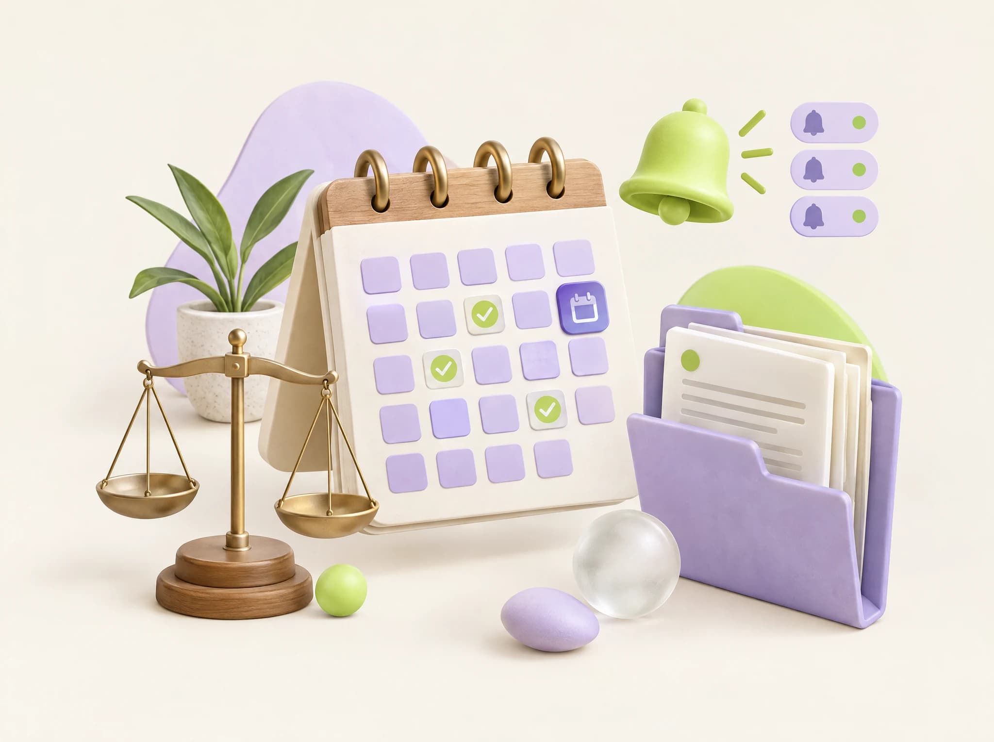 Concept illustration: compliance calendar for law & accounting