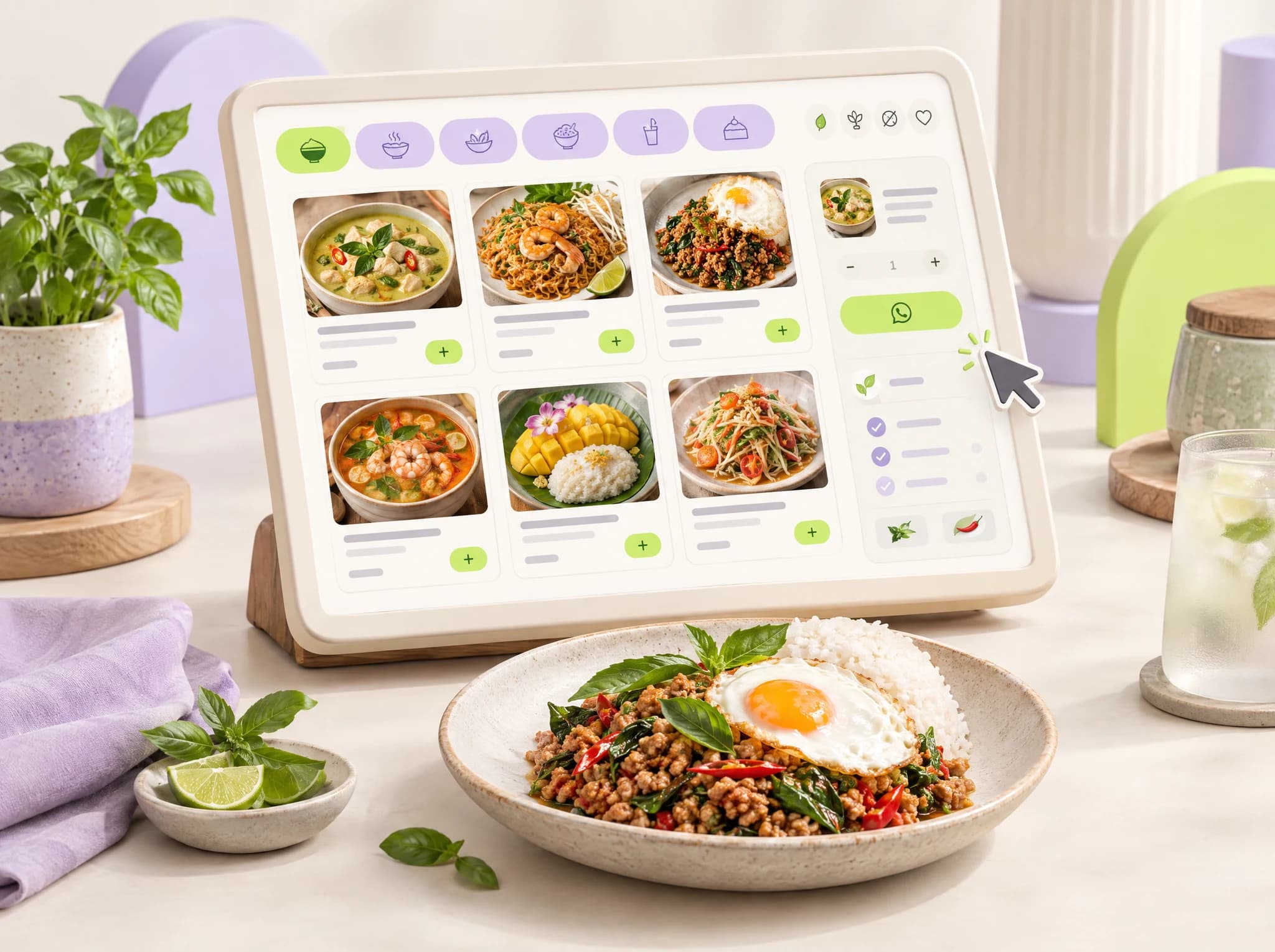 Concept illustration: Online Menu & Ordering