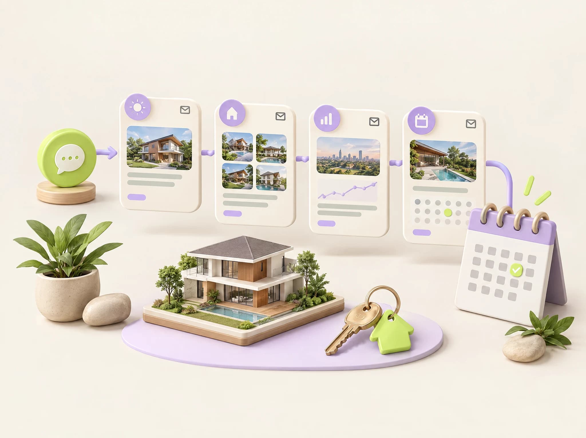 Concept illustration: lead nurture sequences for real estate