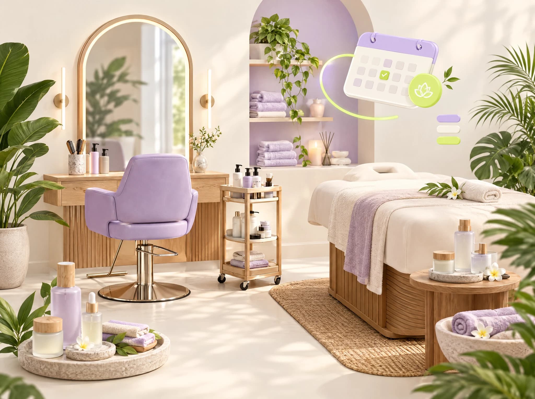 Concept illustration of beauty & spas