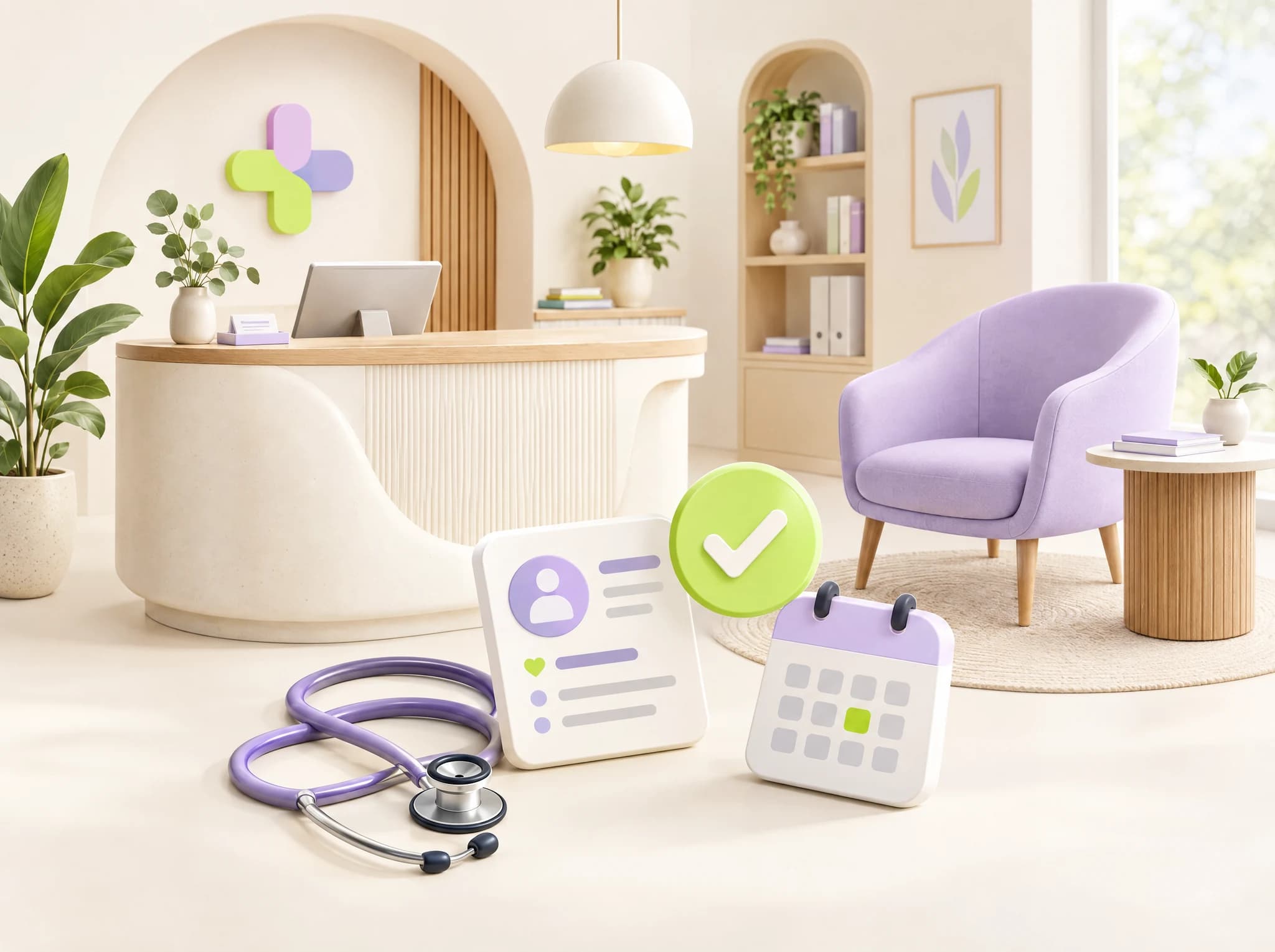 Concept illustration of medical clinics