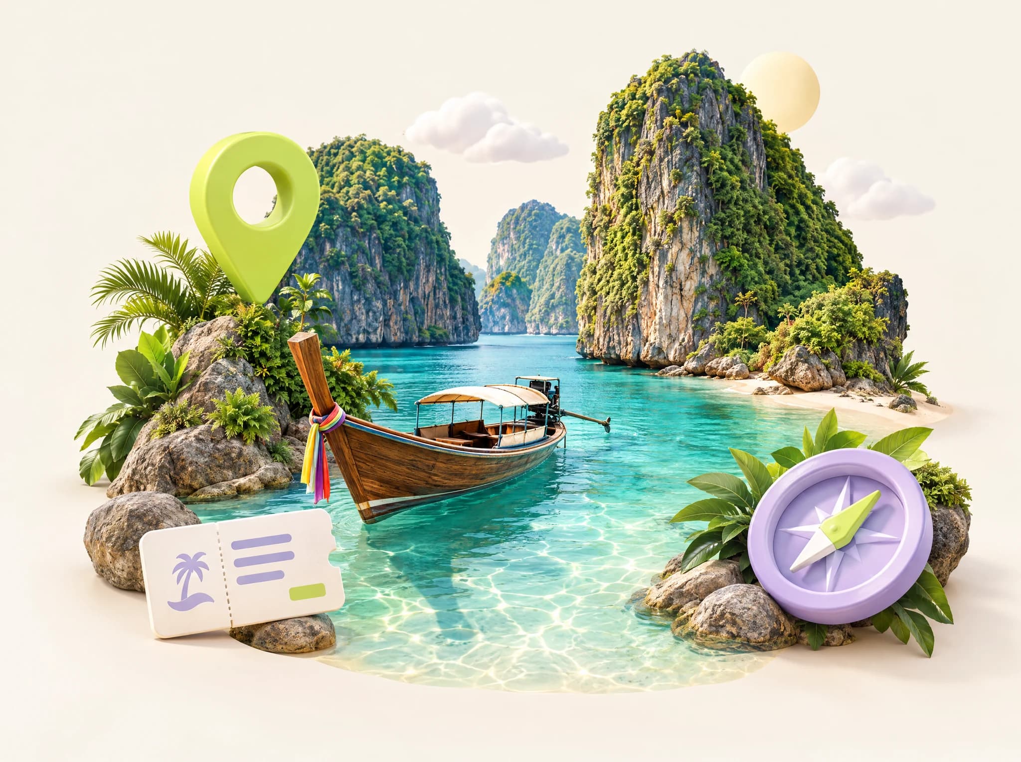 Concept illustration of tour operators