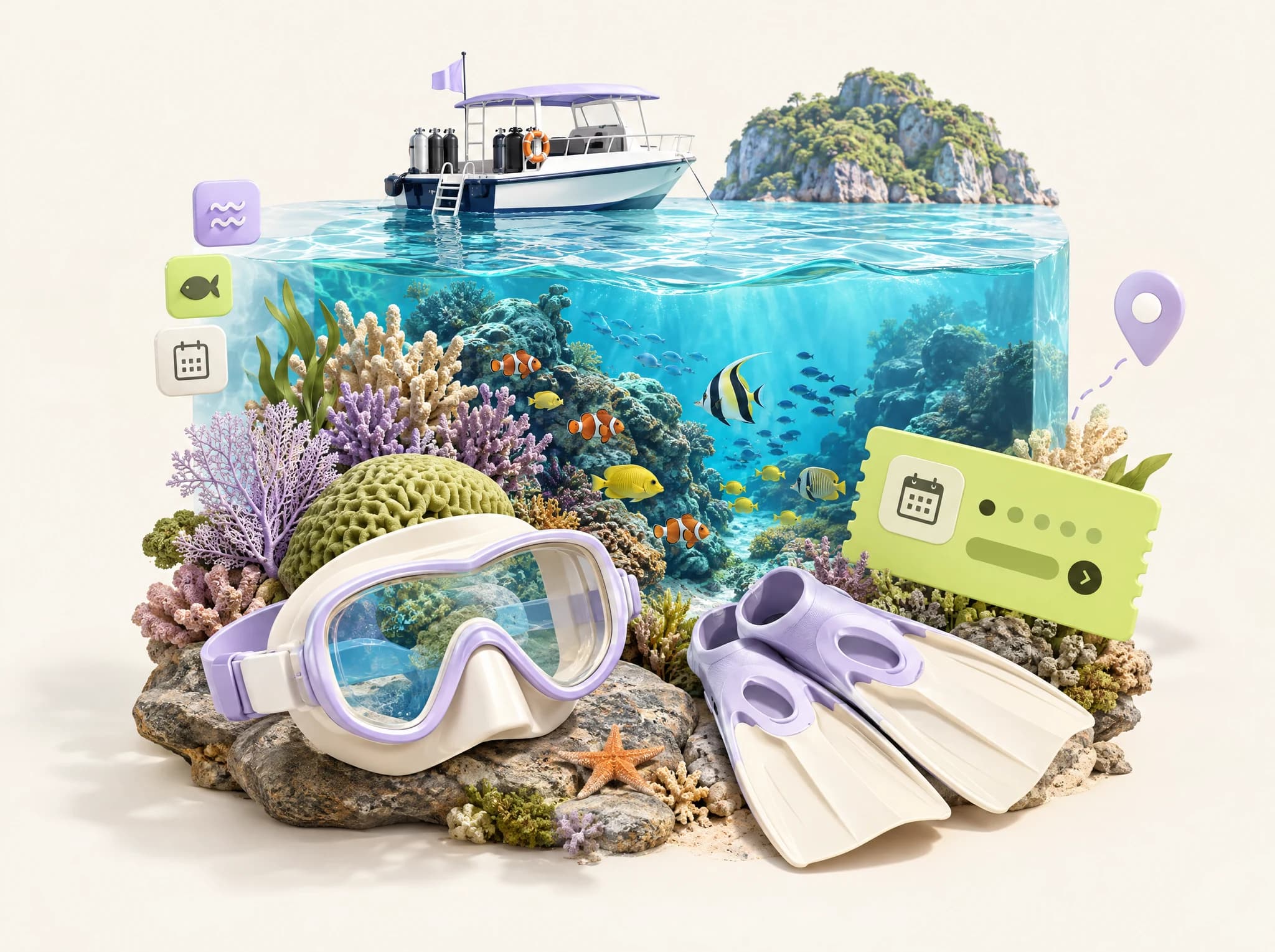 Concept illustration: Diving Center Website