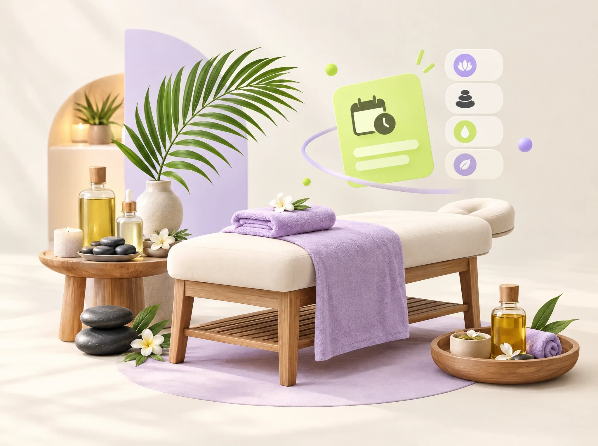 Concept illustration: Massage Spa Website
