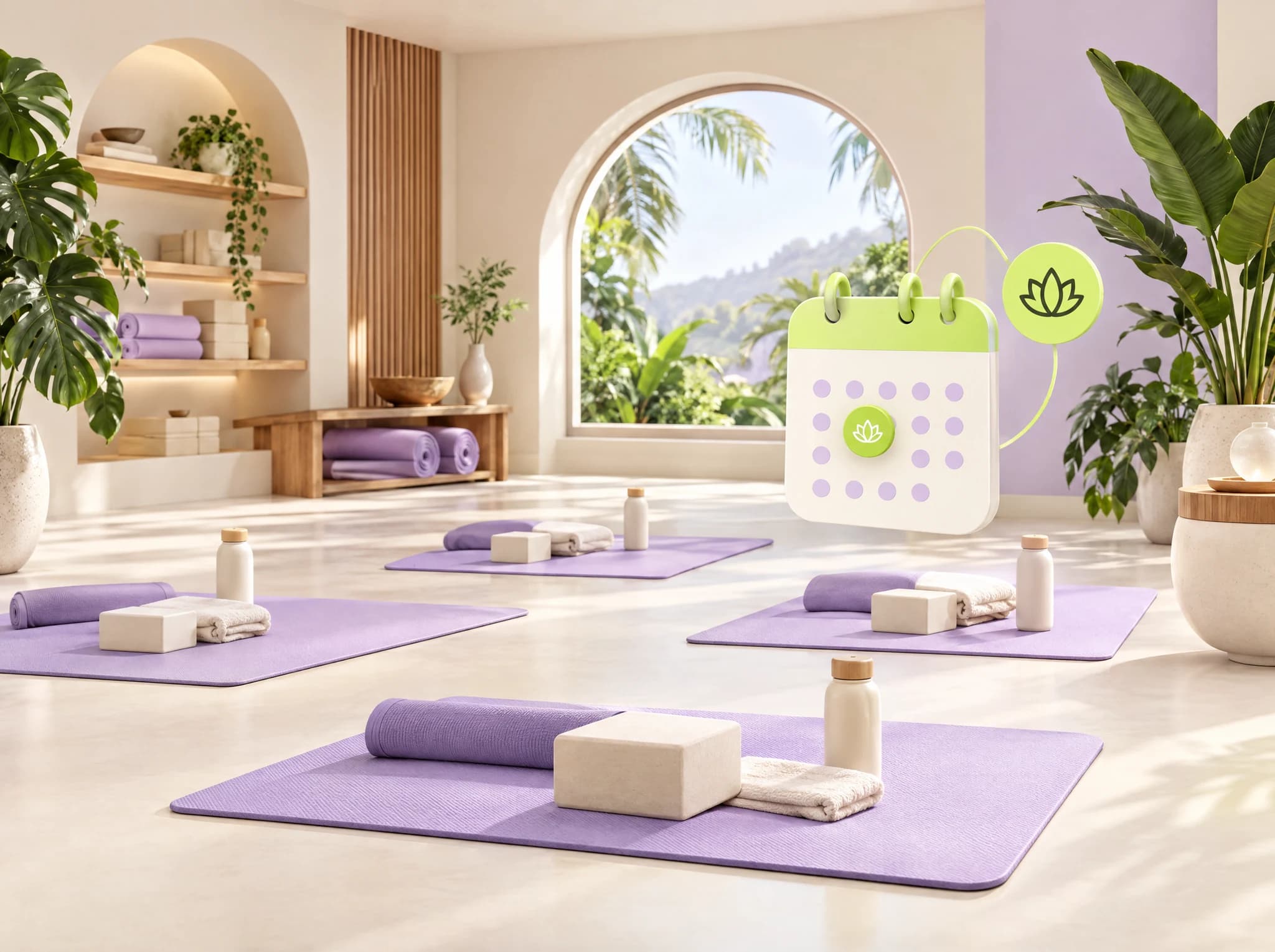 Concept illustration: Yoga Studio Booking System