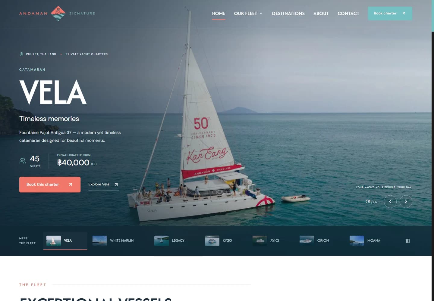 Andaman Signature — live website screenshot