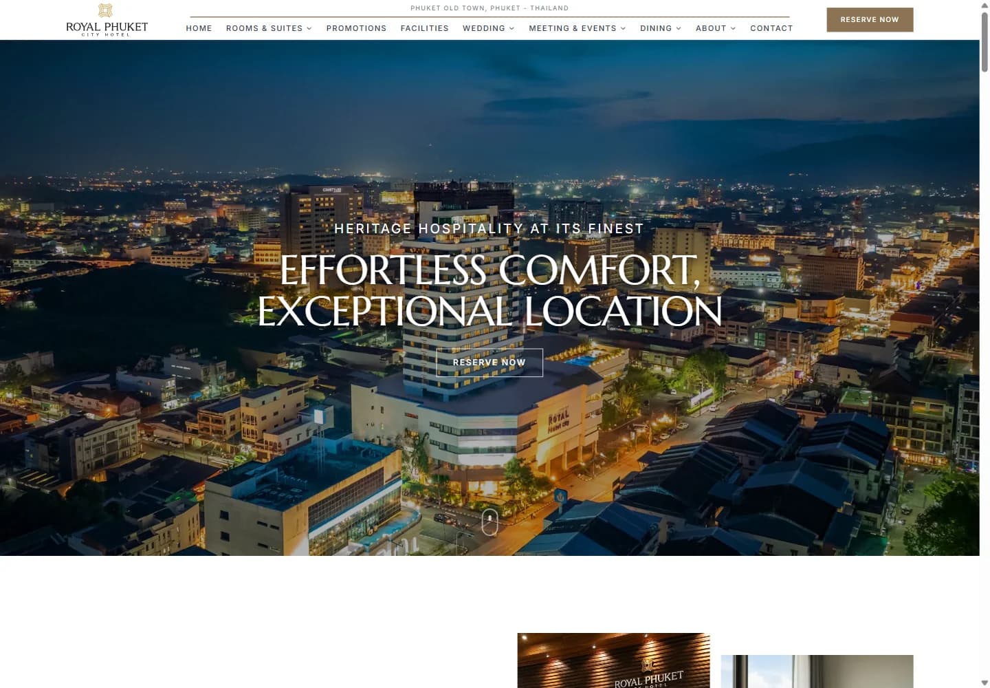 Royal Phuket City Hotel — live website screenshot