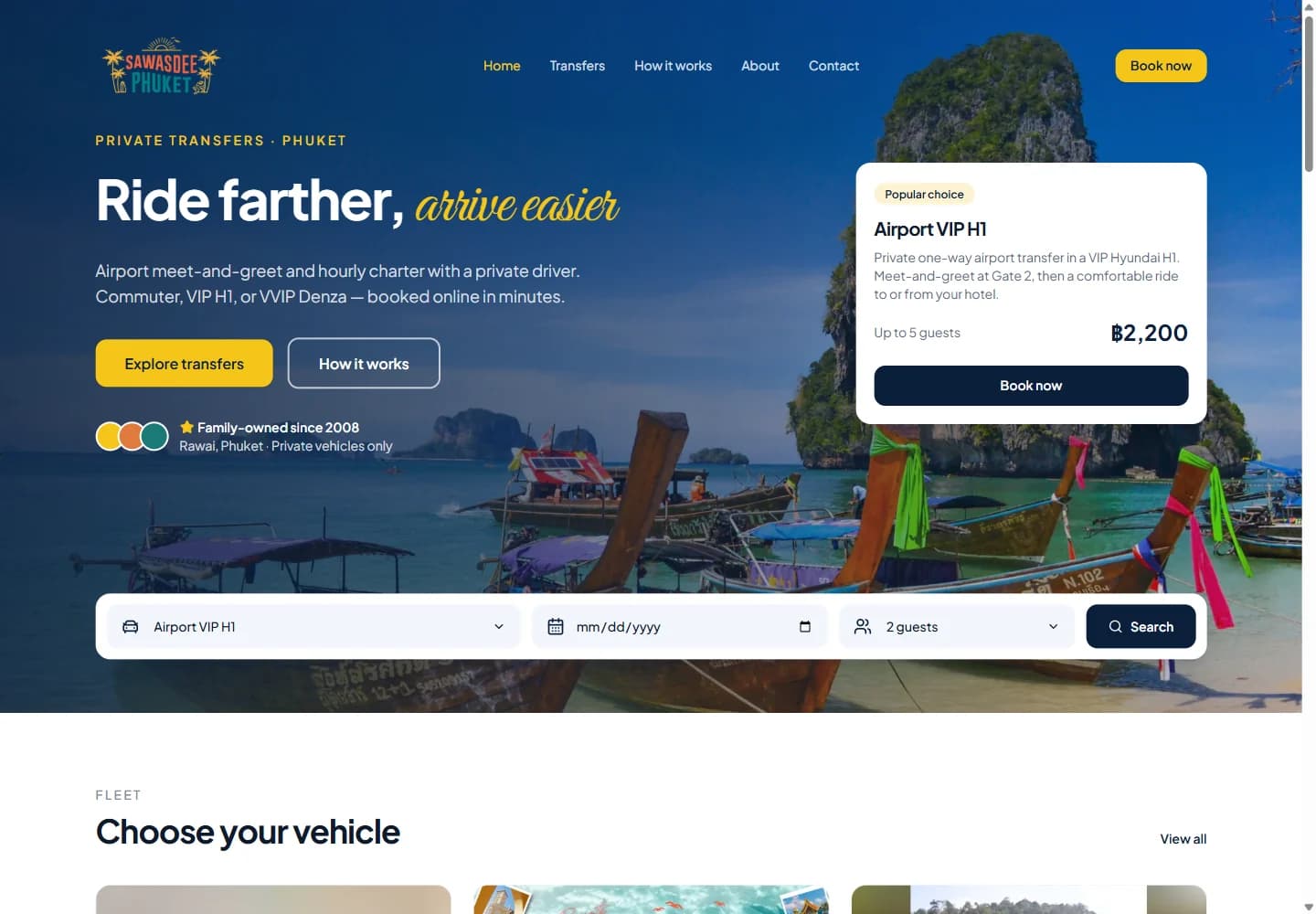 Sawasdee Phuket — live website screenshot