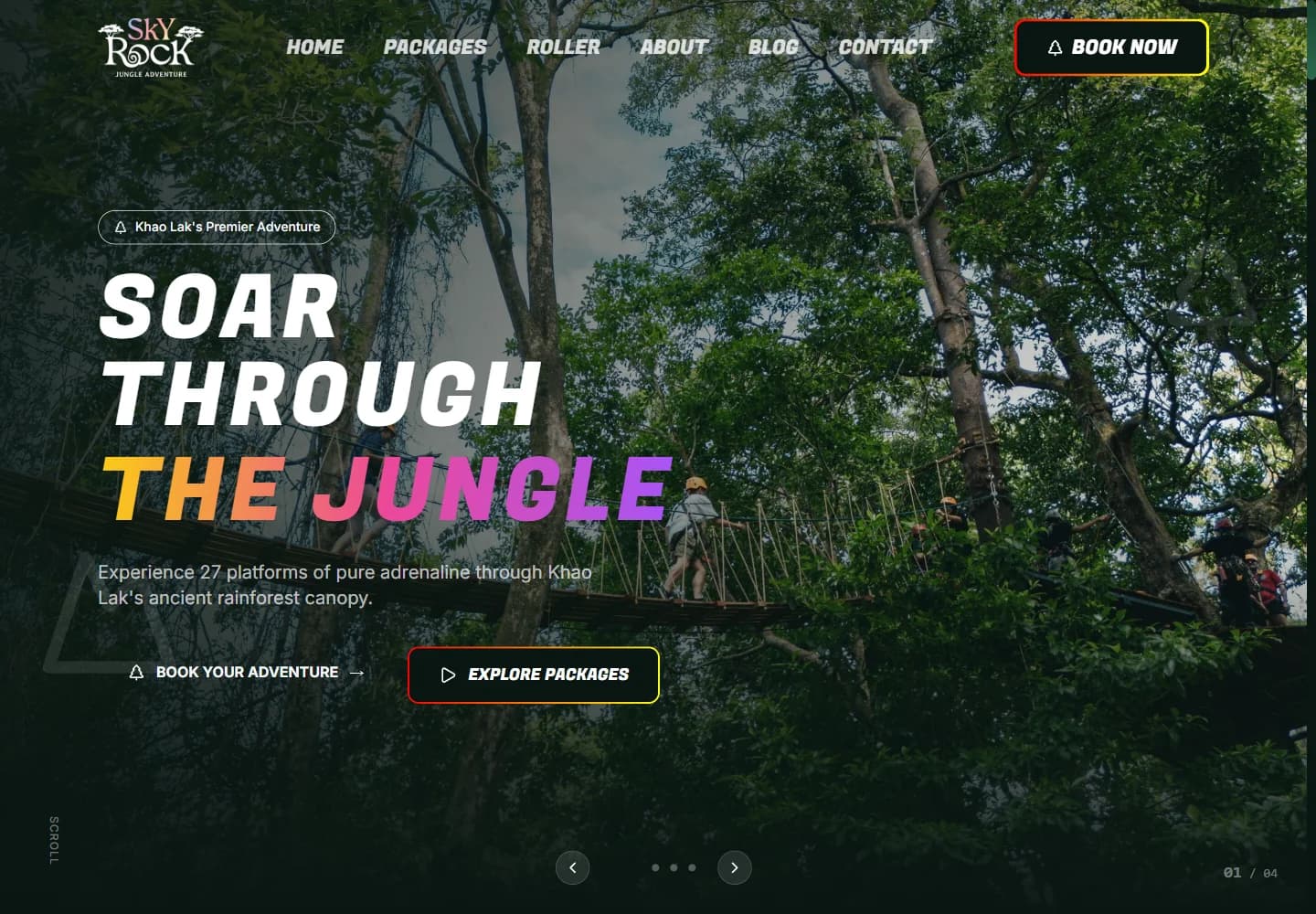 Sky Rock Khao Lak — live website screenshot